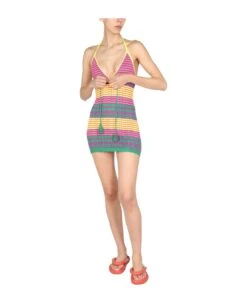 Gallo Mini Striped Dress -Italist Store 2c01168254dfb2157d220cd844045c07