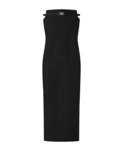 Versace Gown Sculptural Wool Silk Fabric