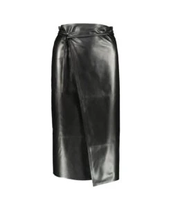 Leather Wrap Skirt