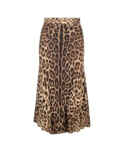 Dolce & Gabbana Animalier Midi Skirt