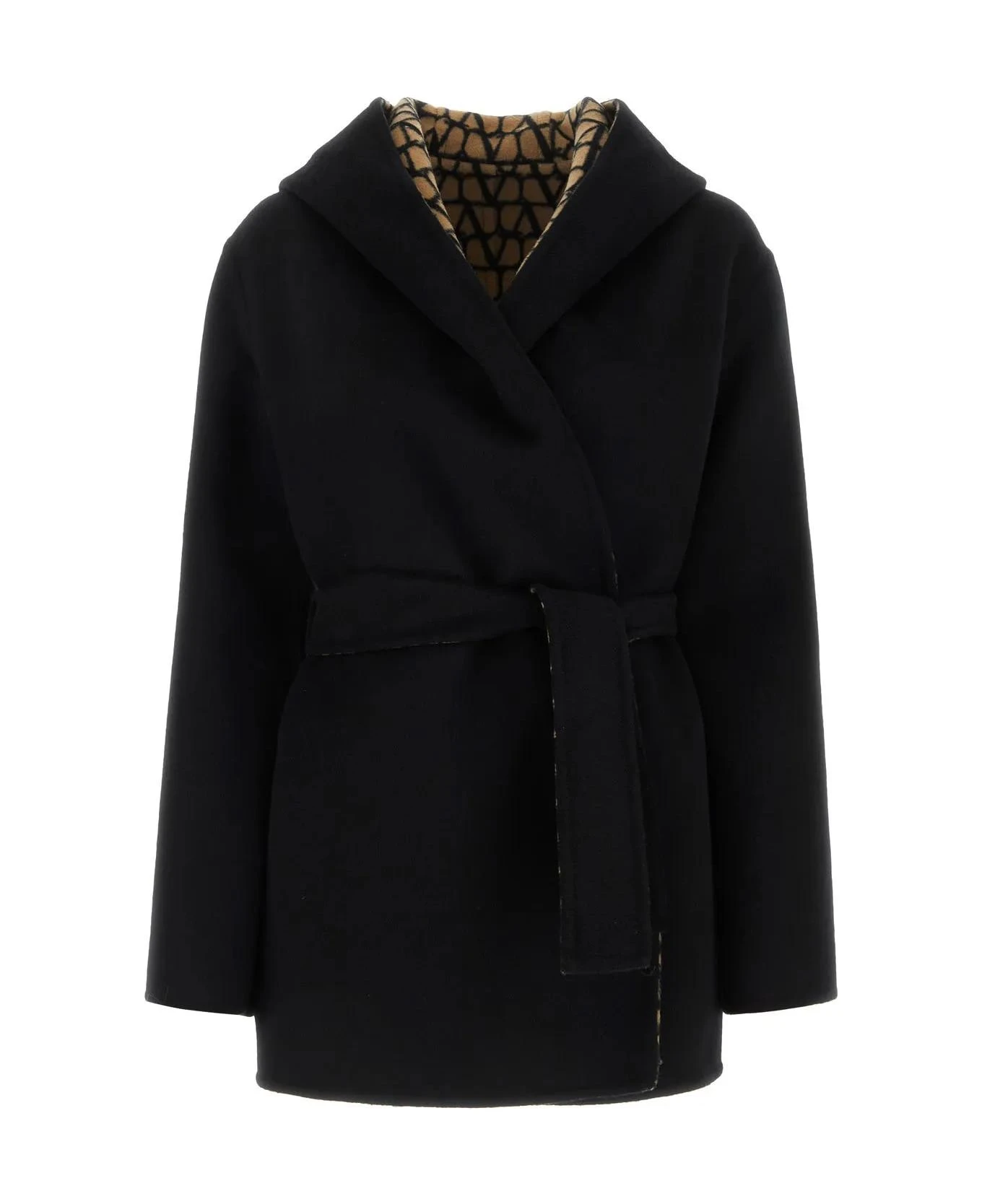 Valentino Garavani Black Wool Blend Coat 1 Valentino Garavani Black Wool Blend Coat