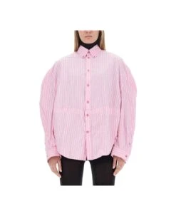 Balenciaga Striped Oversized Shirt