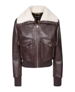 Dolce & Gabbana Faux Leather And Sheepskin Jacket