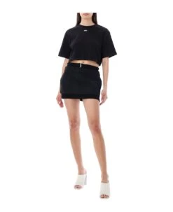 Off-White Wool Blend Rib Band Mini Skirt -Italist Store 2f20c07e0f470ebe212a79c53d3e1f9e
