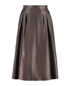 Dolce & Gabbana Leather Full Skirt