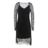 Max Mara Vezzo Short Embroidered Mesh Dress With Crystal