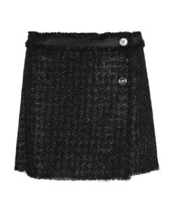 Versace Vichy Light Tonal Lurex Skirt