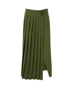 Golden Goose Front Slit Pleated Skirt