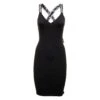 Off-White Off White Women's Black Fabric Dress With Logoed Shoulder Straps