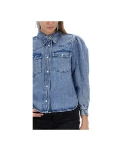 Buttoned Denim Shirt -Italist Store 355b83034cc2fd892e1cf29c99927f38