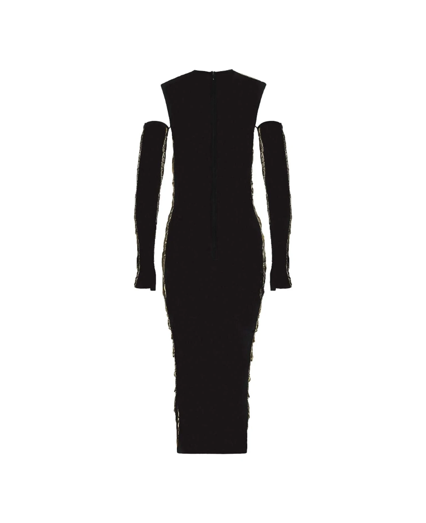 Dolce & Gabbana Laminated Organza Midi Dress 2 Dolce & Gabbana Laminated Organza Midi Dress - Image 2