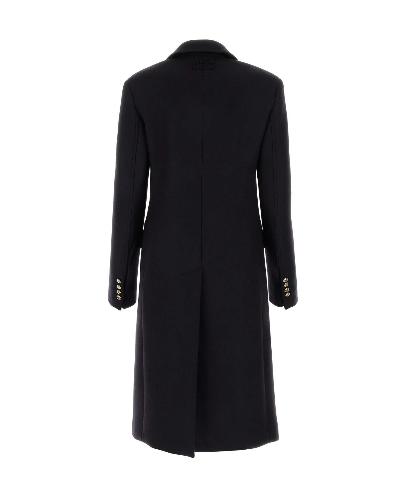 Miu Miu Midnight Blue Wool Coat 3 Miu Miu Midnight Blue Wool Coat - Image 3