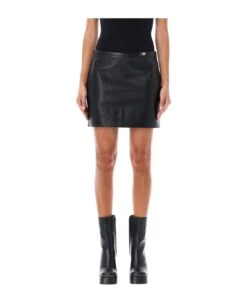 Versace Leather Mini Skirt