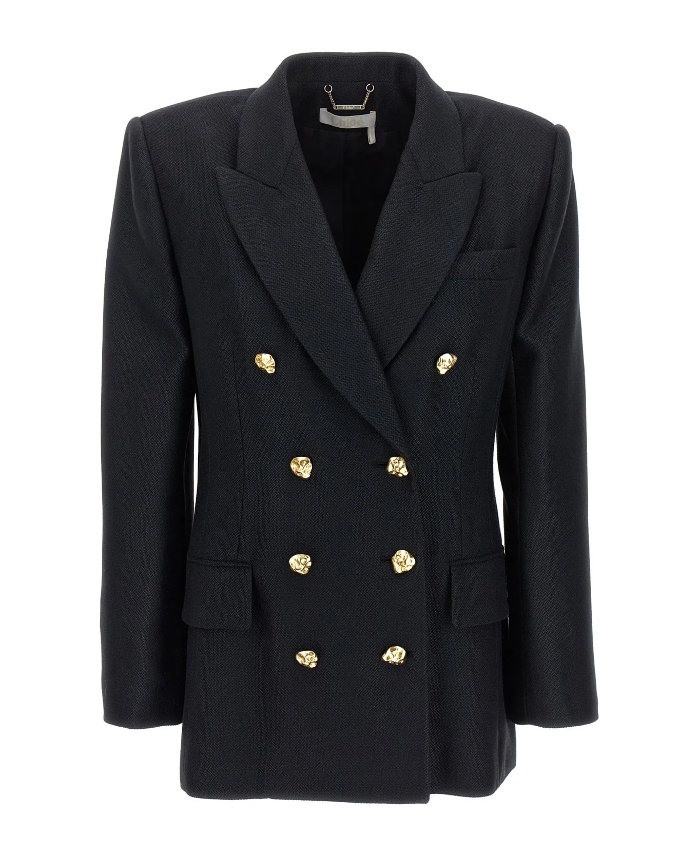 Chloé Double-breasted Blazer With Gold Buttons 1 Chloé Double-breasted Blazer With Gold Buttons