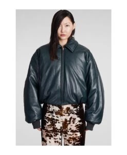 Acne Studios Bomber In Green Polyester