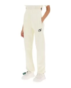 Off-White Joggers With Flocked Logo -Italist Store 395049e26a598c458cf41ffd7a993f02