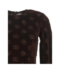 Dolce & Gabbana Flocked Jersey Mini Dress -Italist Store 3a4dee0f03b80f95bd3b130936e57097