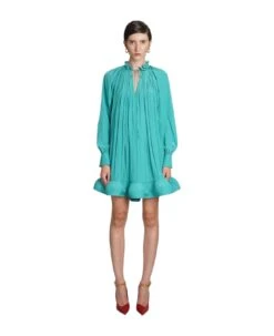 Lanvin Dress In Green Polyester