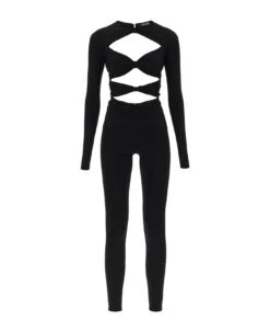 Roberto Cavalli Long-sleeved Jumpsuit With Cut-outs