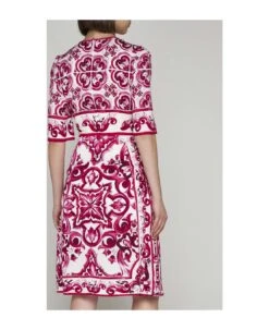 Dolce & Gabbana Majolica Print Silk Dress 8 Dolce & Gabbana Majolica Print Silk Dress -Italist Store 3caff008eef00154d357dea1c2464b96