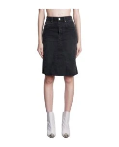 Fiali Skirt In Black Denim