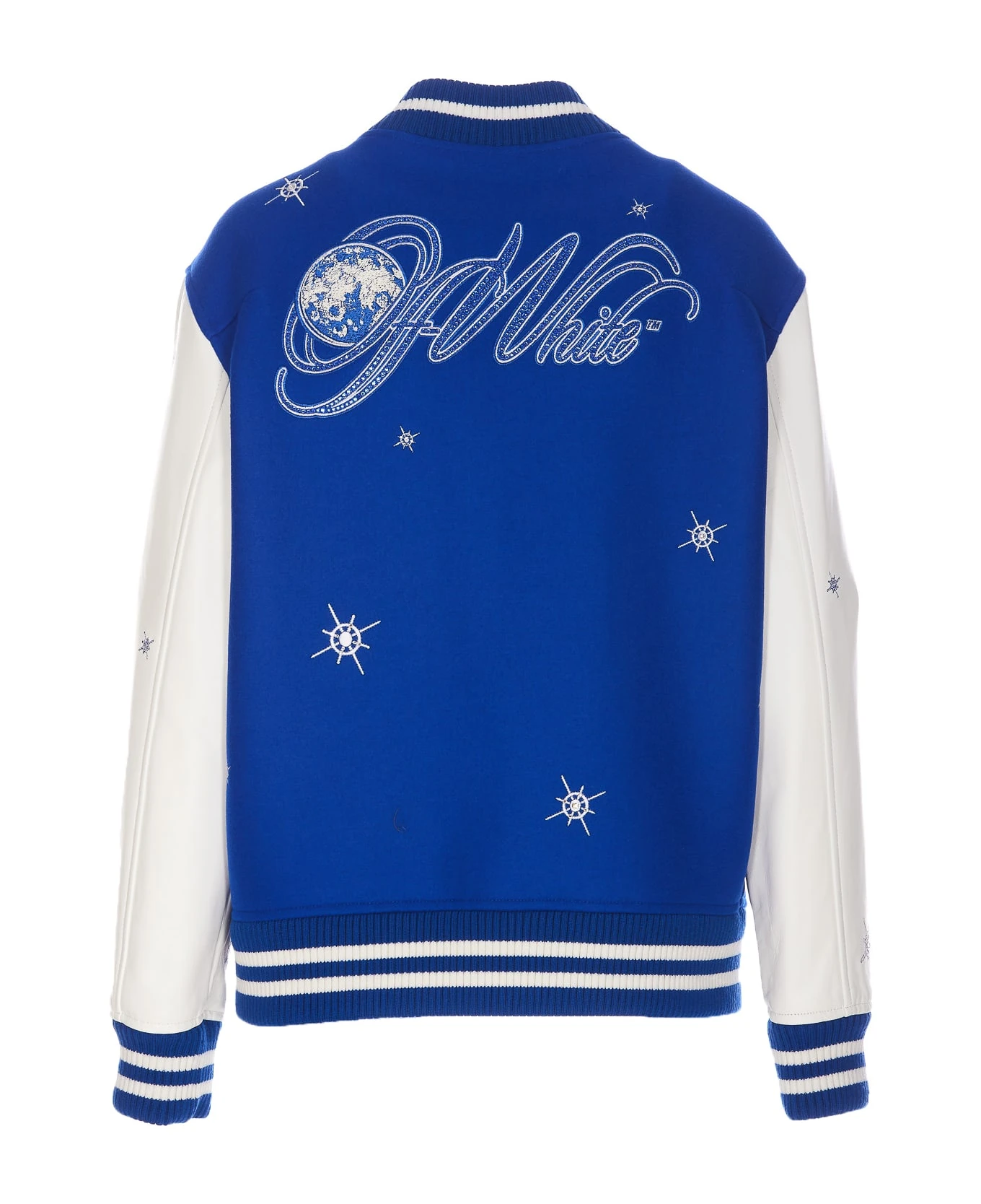 Off-White Wo Bling Stars Varsity Jacket 2 Off-White Wo Bling Stars Varsity Jacket - Image 2