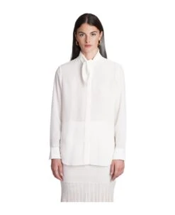 ChloƩ Blouse In Beige Silk