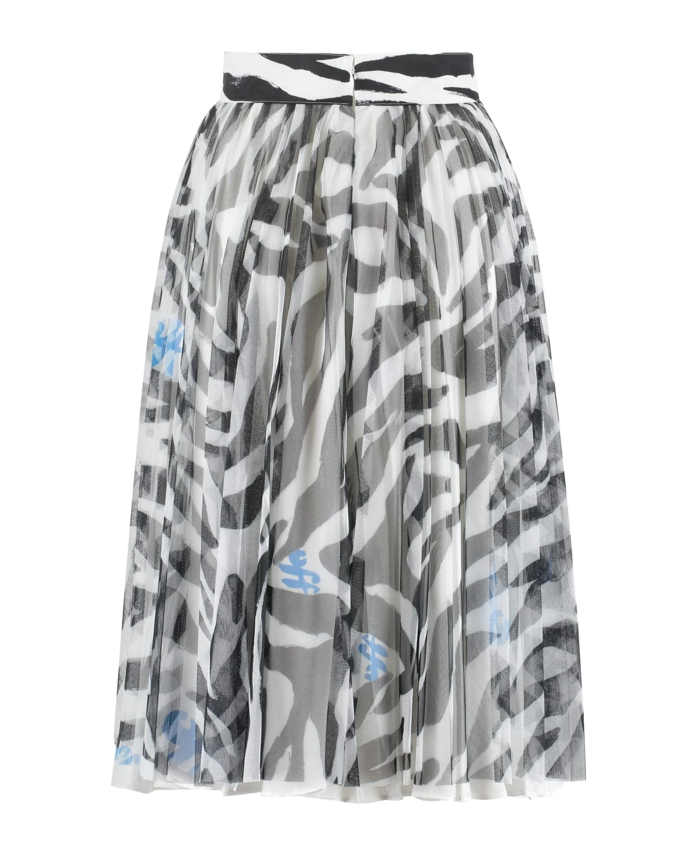 Off-White Pleated Tulle Skirt 2 Off-White Pleated Tulle Skirt - Image 2