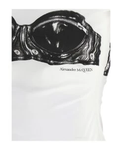 Alexander McQueen Corset Print T-shirt -Italist Store 420652f085ed100ce993ebc61d03a12e