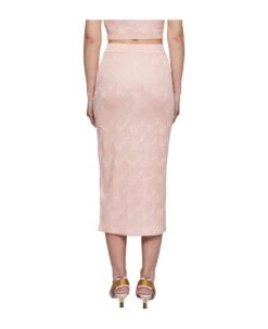 FENDI Logo Jacquard Elastic Waist Midi Skirt -Italist Store 46d7ab99a127aa133d63ffcd766af9bf
