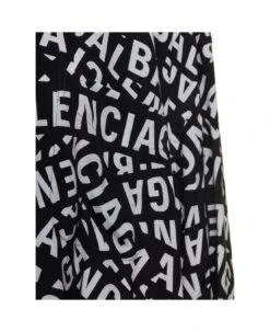 Balenciaga Two-tone 'minimal' Blouse Wiith 'all-over' Stripes Logo Print In Viscose Blend Woman 5 Balenciaga Two-tone 'minimal' Blouse Wiith 'all-over' Stripes Logo Print In Viscose Blend Woman -Italist Store 46db1dade9b1016df8a61750dc3dfee6