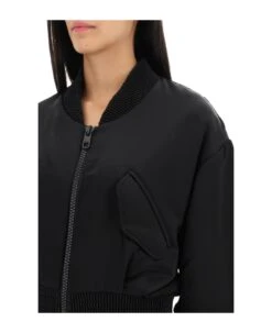 Dolce & Gabbana Charmeuse Bomber Jacket With Draped Sleeves 7 Dolce & Gabbana Charmeuse Bomber Jacket With Draped Sleeves -Italist Store 472ca83747d486e473248a6298a455ab