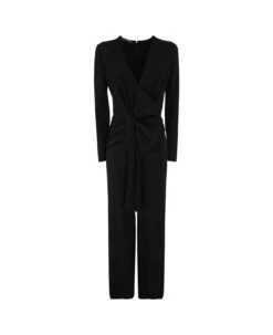 Alberta Ferretti V Neck Long Dress With Trousers