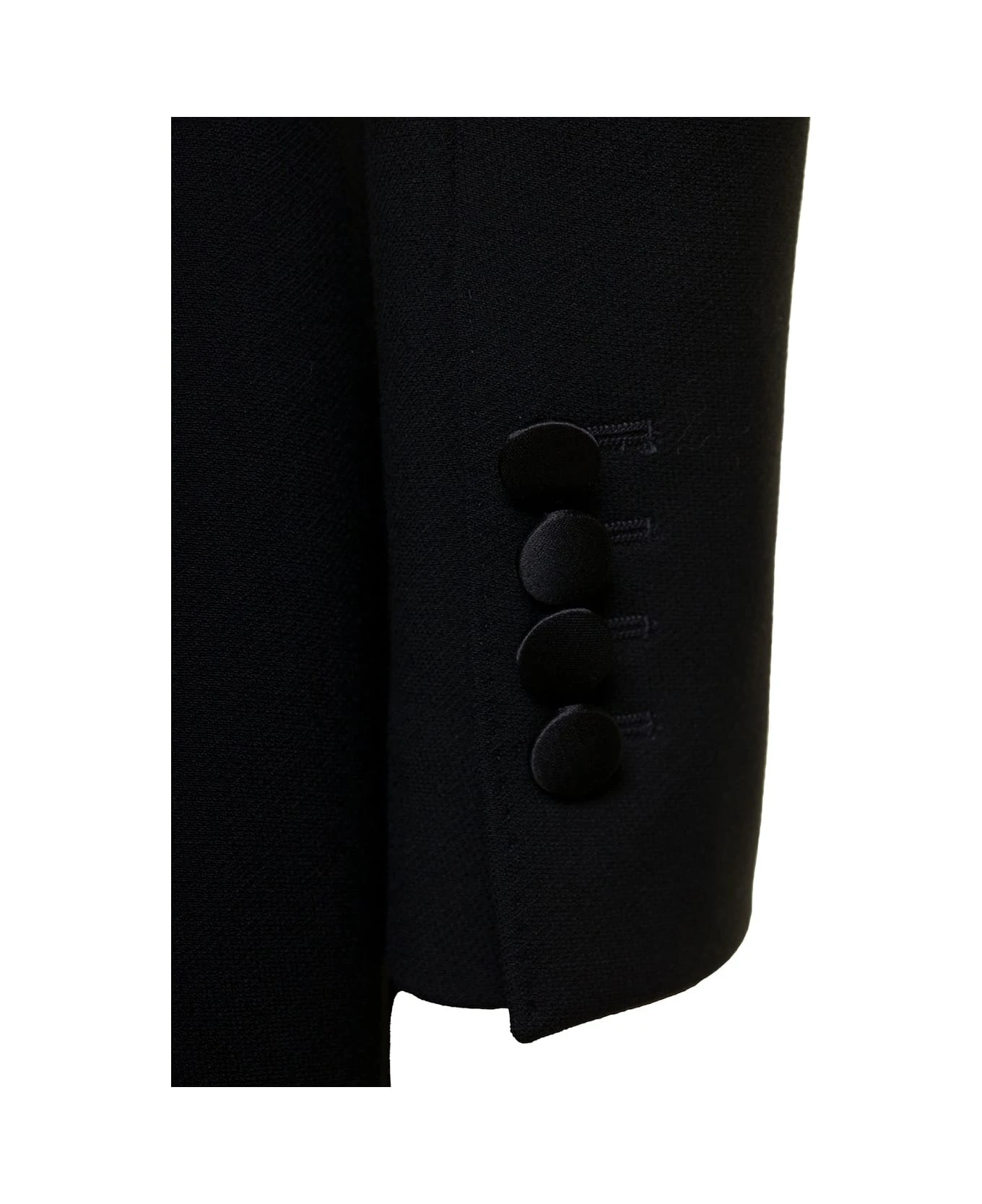 Dolce & Gabbana Black Slim Single-breasted Coat In Wool Blend Woman 3 Dolce & Gabbana Black Slim Single-breasted Coat In Wool Blend Woman - Image 3