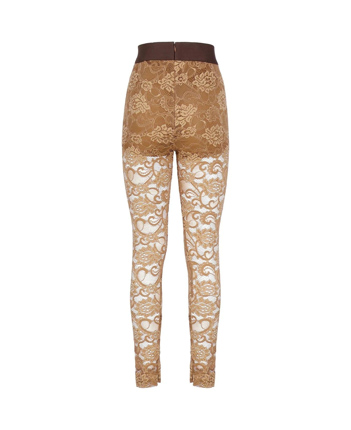 Dolce & Gabbana Logo-waistband Stretched Laced Leggings 2 Dolce & Gabbana Logo-waistband Stretched Laced Leggings - Image 2