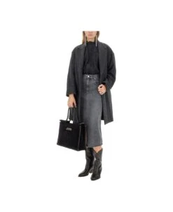 Single-breasted Long-sleeved Coat -Italist Store 48748b63c1d557faf0bd35ad05027ee0