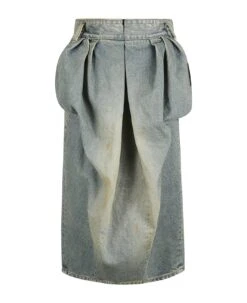 Maison Margiela Pleated Denim Skirt