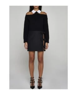 Valentino Bow Wool-blend Miniskirt -Italist Store 487e41b61955da7b7368d10a8defe4c5