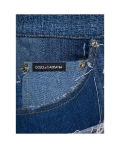 Dolce & Gabbana Blue High Waisted Miniskirt In Denim Cotton Woman -Italist Store 4bea409d0121d94cae96943482f5446c
