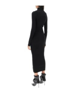 Off-White Ribbed Cotton Midi Dress -Italist Store 50a4932c61b5ef4abb70a41cd387de98