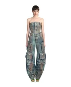 Suit In Camouflage Denim