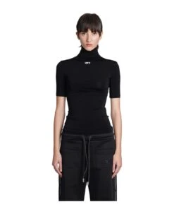 Off-White Topwear In Black Viscose