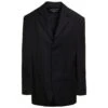 Jacquemus 'la Veste D'homme' Black Single-breasrted Jacket With Welt Pockets In Wool Woman