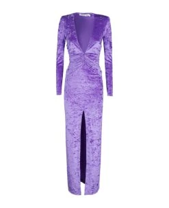 Long Dress In Crush Velvet