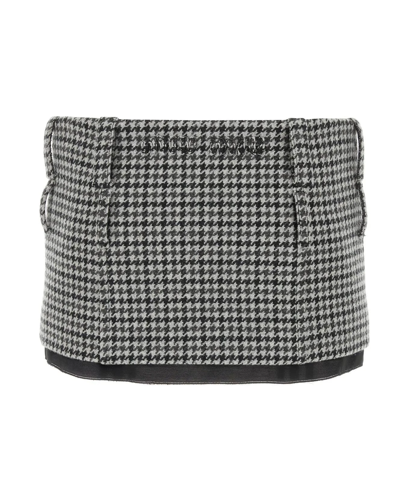 Miu Miu Embroidered Wool Mini Skirt 2 Miu Miu Embroidered Wool Mini Skirt - Image 2