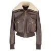 Dolce & Gabbana Shearling Collar Bomber Jacket