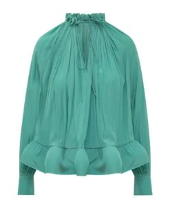 Lanvin Ruggle Charmeuse Blouse