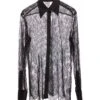 Dolce & Gabbana Chantilly Lace Shirt With Satin Details