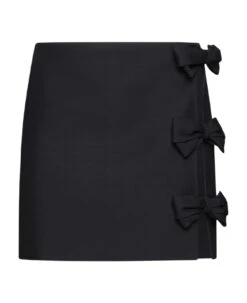 Valentino Bow Wool-blend Miniskirt