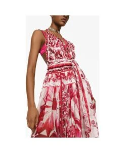 Dolce & Gabbana Abito Scollov Maiolica -Italist Store 5b1a25cacd14217f16e89ab28eaec35a